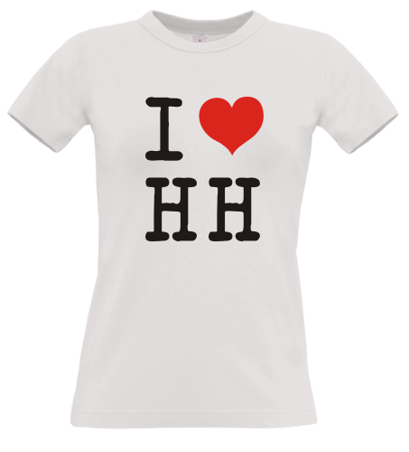 Girlie T-Shirt ♥ I love Hamburg